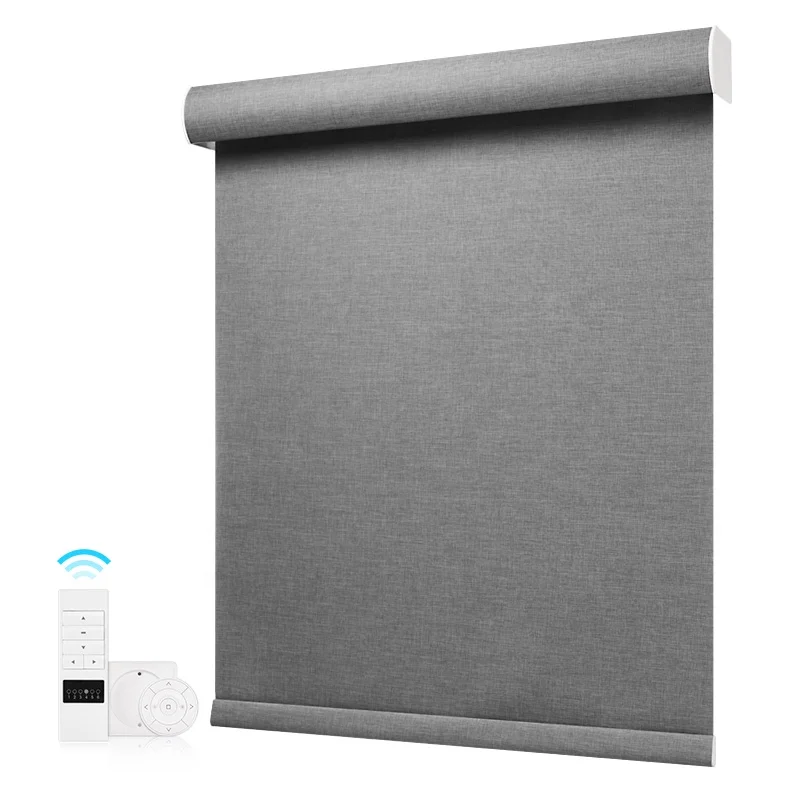 Motorized Remote Window Roller Blinds Shades Motor Tuya Smart Zigbee Wifi Automatic Electric Motorized Roller Blinds