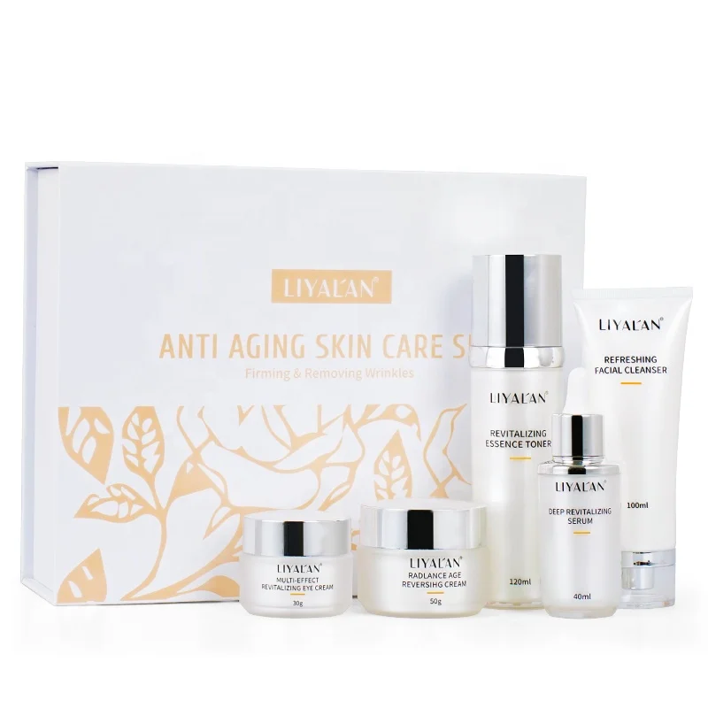 

Private Label Anti Aging Face Skincare Kit Rejuvenating Whitening Facial Skin Care Set