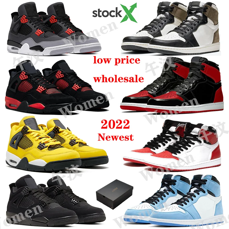 

2022 Newest In Stock X High retro OG 1 4 retro Factory wholesale Bred Patent Red Thunder Basketball Shoes for men