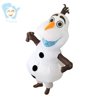 

Funny Unisex Halloween Christmas New Year Cosplay Suit Inflatable Snowman Olaf Fat Mascot Costume