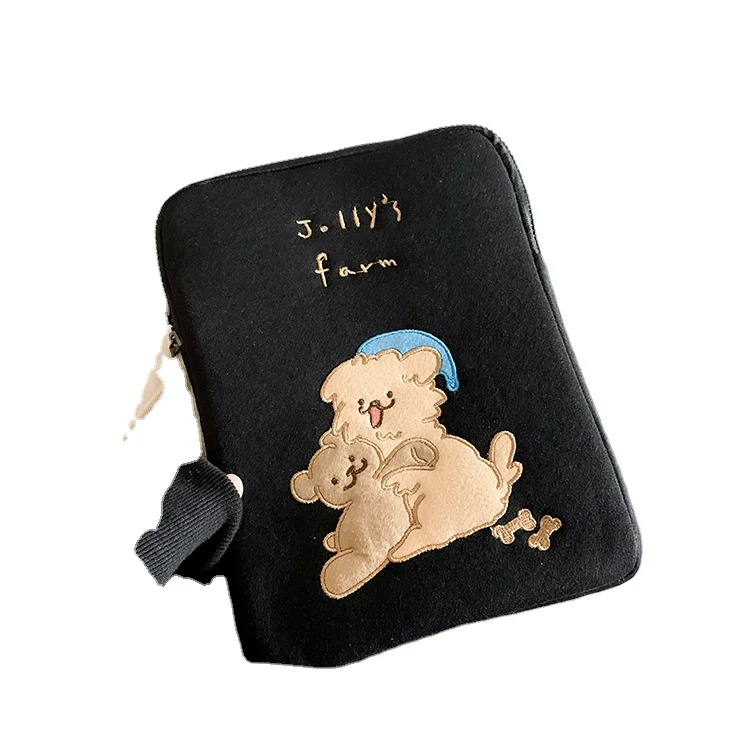 

cartoon cutie lightweight zipper convenience black soft laptop bags