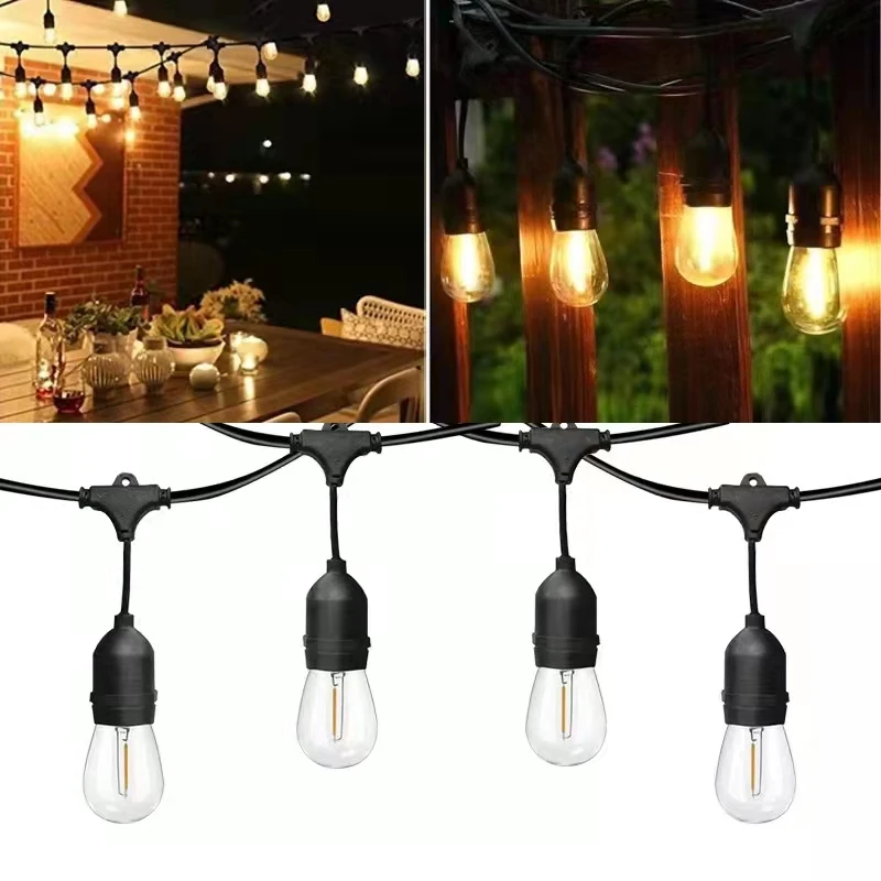 

led rgb patio g50 s14 clip string work lights outdoor christmas decoration solar decorative lighting garden led string lights