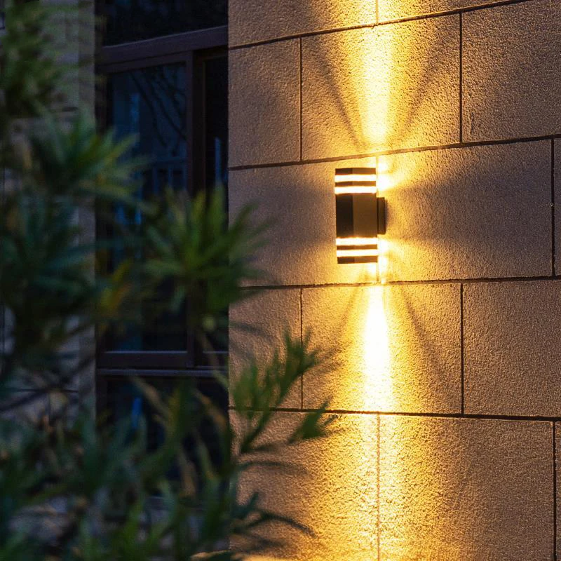 Black Led Outdoor wall Lighting waterproof Porch Sconce Up and Down wall light lamp