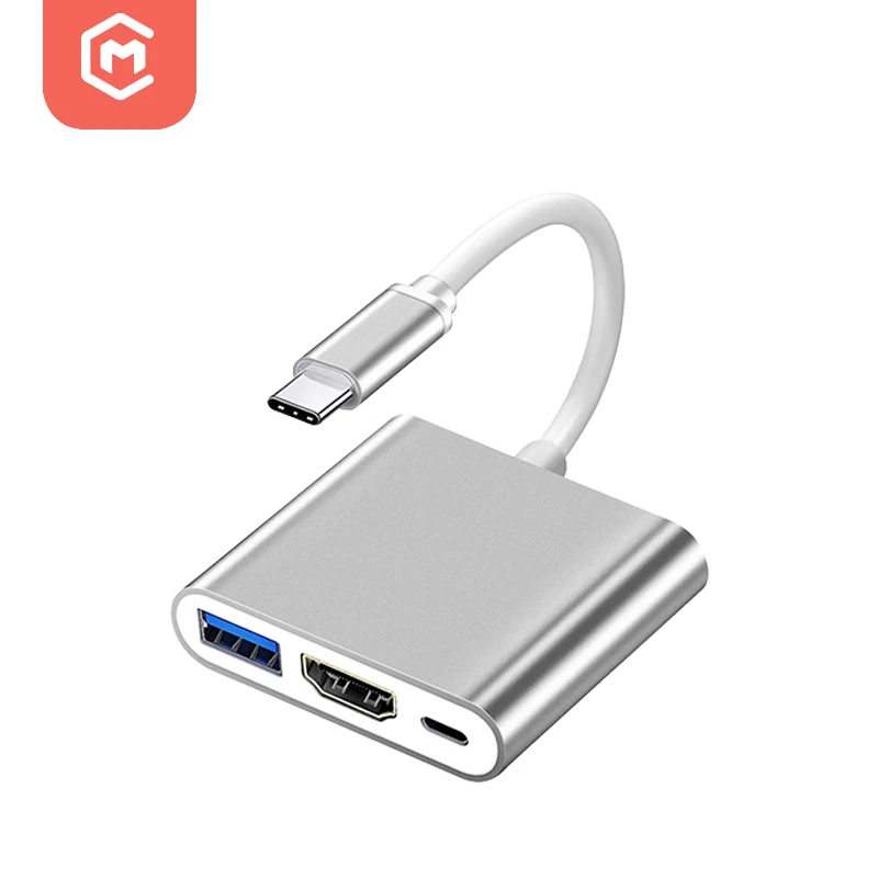 

Factory Customization Usb C 4k 1080P 60Hz PD 60W Portable Usb 3.0 3 In 1 Usb C Port Hub Converter