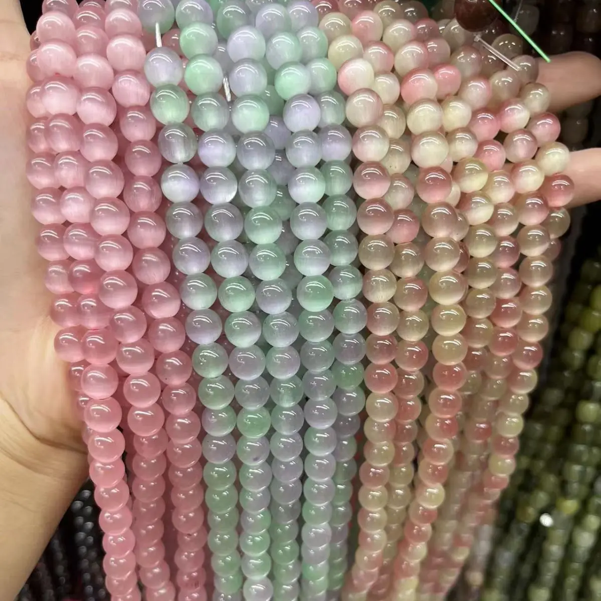 

New Arrival Selenite 8mm Round Smooth Natural Selenite Beads Strand Natural Stone Beads For DIY Bracelet Necklace