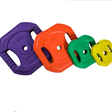 

Rubber Bumper Gym Equipment Discs lifting barbell weight plate, Black