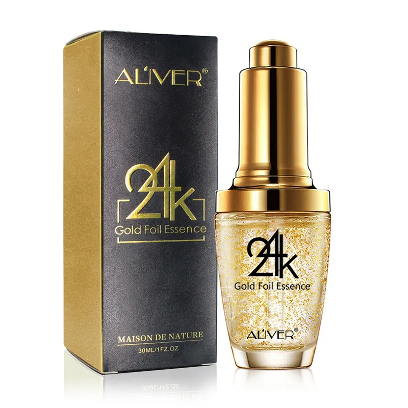 Private Label 30ml Face Whitening Firming Anti-aging Collagen 24K Gold Serum