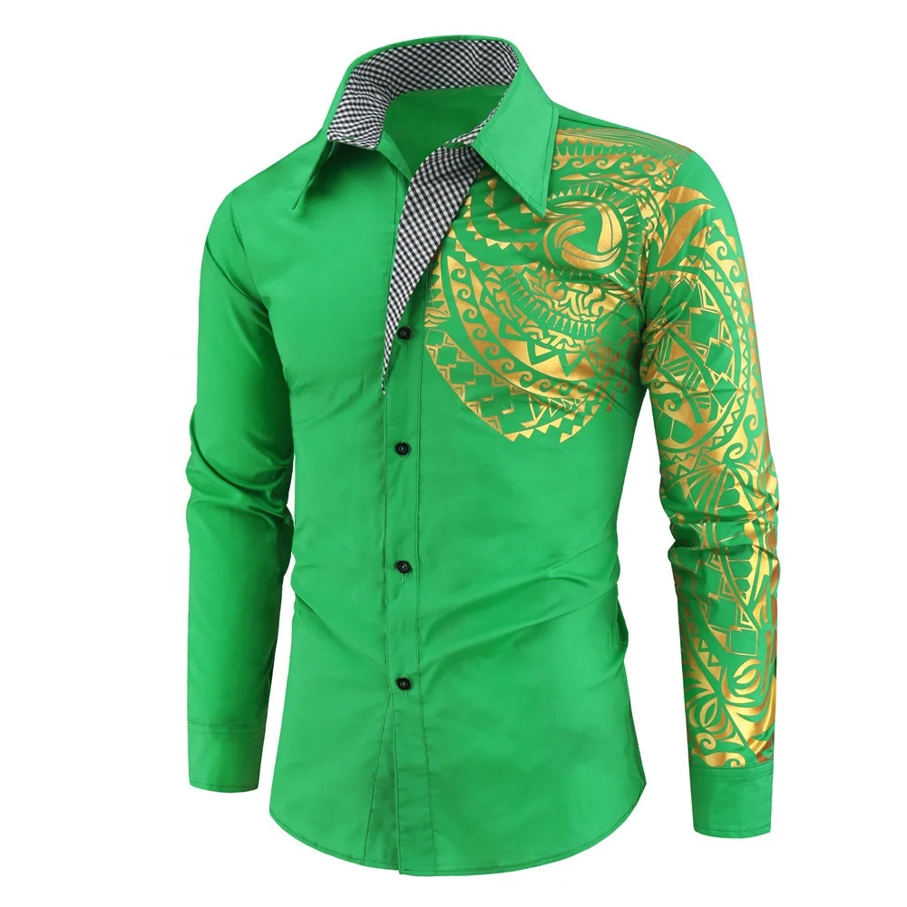 

B34664A 2020 Ready to ship promotion Men Clothing 3D digital print hot sale men shirt