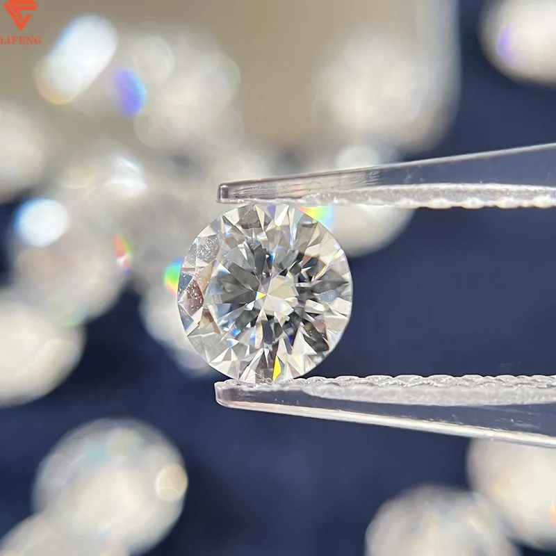 

Wholesale moissanite diamond Gemstone D color vvs White Round brilliant Cut Moissanite Loose stones GRA Moissanite Diamond