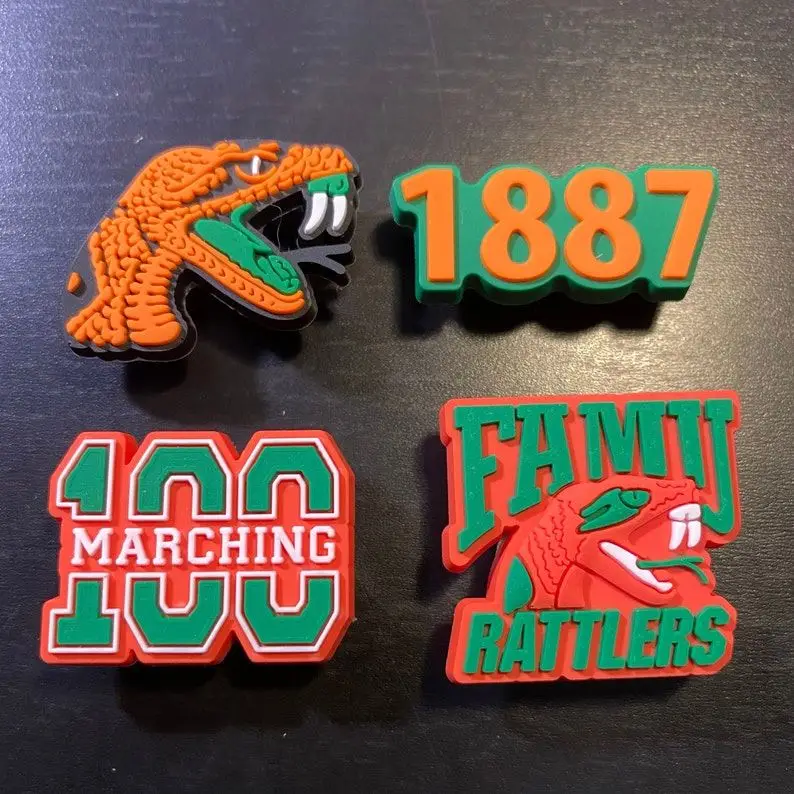 

Florida A&M University Rattlers Croc Shoe Charm HBCU FAMU Hip Hop Shoe Charms Culture Charms, Pantone color is available