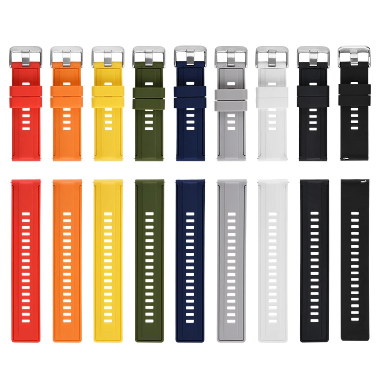 

Quick Release Watch Strap Watch Band Belt Rubber Soft Silicone Fashion in STOCK 18mm 20mm 22mm 10 Pcs SHX Customer's Band LOGO