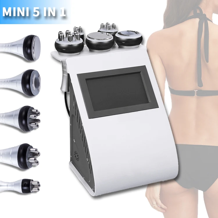 

2021 popular Portable Mini 40k Cavitation Slimming Device 5 in 1 S Shape Salon Vacuum Rf Suction ultrasonic Cavitation Machine