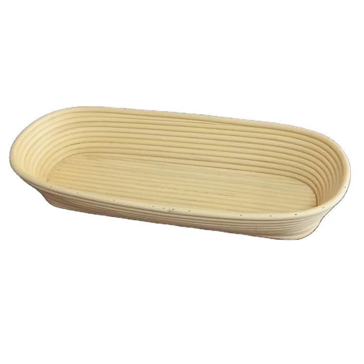 

Natural Rattan Handmade Home Kitchen Oval Sourdough Proofing Bread Basket Tools with Cloth Liner, Natural color