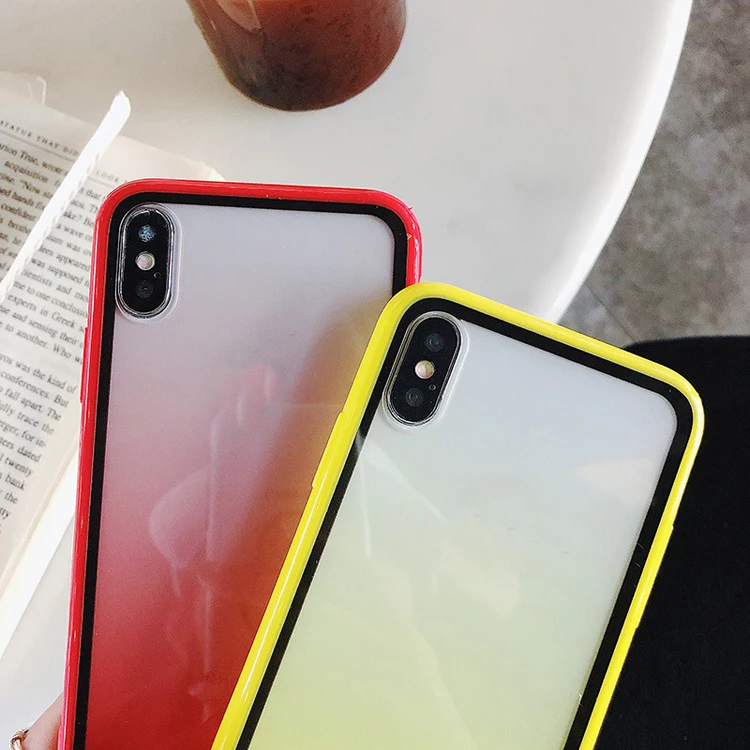 

Fashion custom design gradient color colorful acrylic hard transparent soft tpu bumper phone back cover case for xiaomi 5s plus