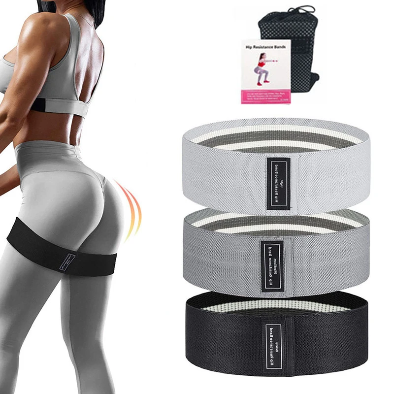 

Amazon Hot Sale Fitness Resistance Loops Band Anti Slip Elastic Booty Hip Exercise Glute Bands Set, Pink/purple/green/black/grey