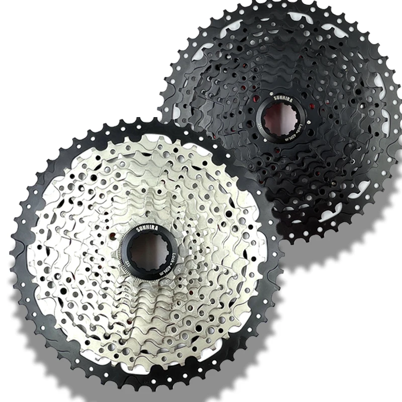 

Cassette SUNHIRA 11 Speed 11-42T Mountain Bike Cassette Separate Freewheel Aluminum Bracket Sprocket Bicycle FreeWheel, Silver/black