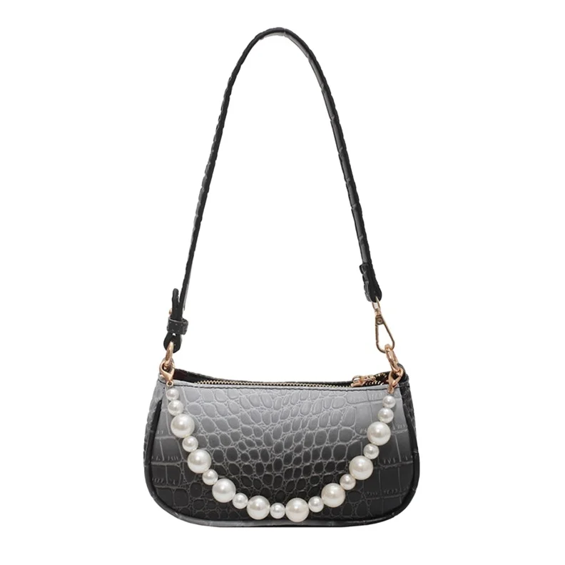 

XP1596 popular underarm bag women 2021 new fashion pearl portable shoulder western style female bag