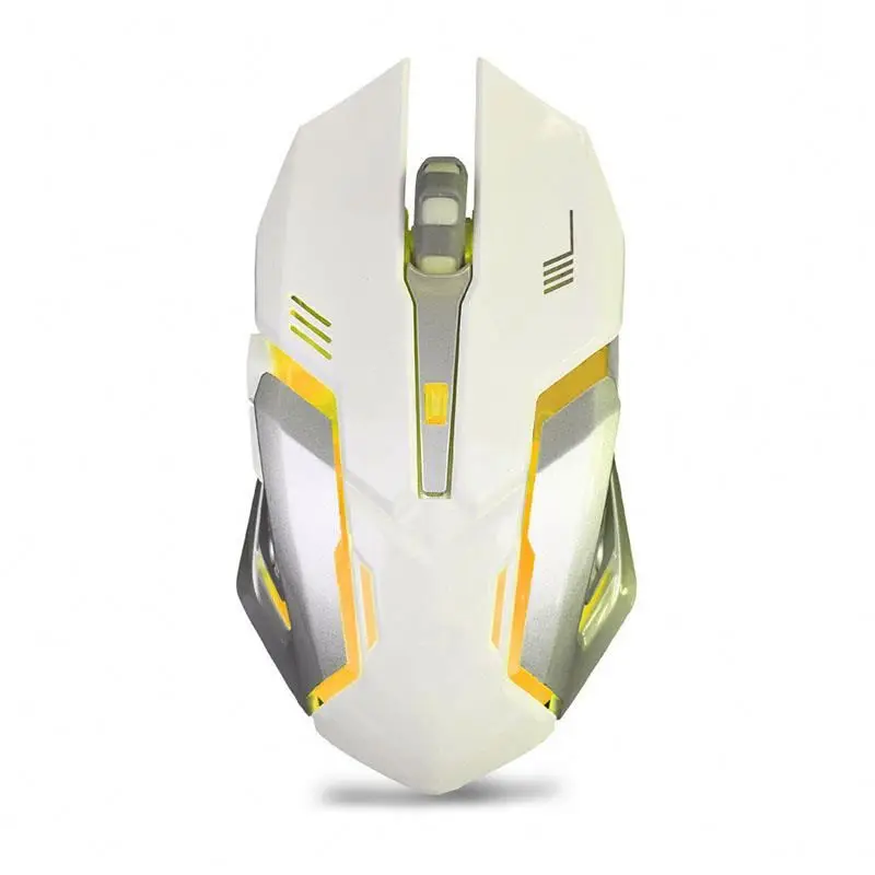 

Steelseries USB Wireless Ergonomics Mouse Silent Mute Rechargeable LED Colorful Lights PC Gaming Mouse, Black white