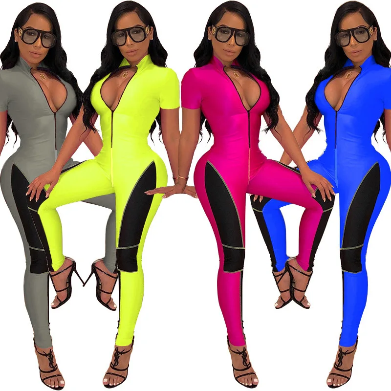 

2021 New Fashion jumpsuit for women Casual Two Piece Pants Set Women Solid Color one piece jumpsuit for women