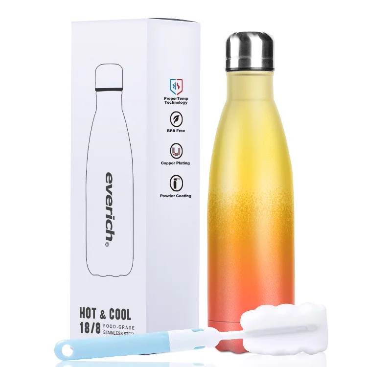 

500ml cola shaped bottle sublimation cola shape vacuum bottle stainless steel beach water bottle, Customized according to pantone color codes