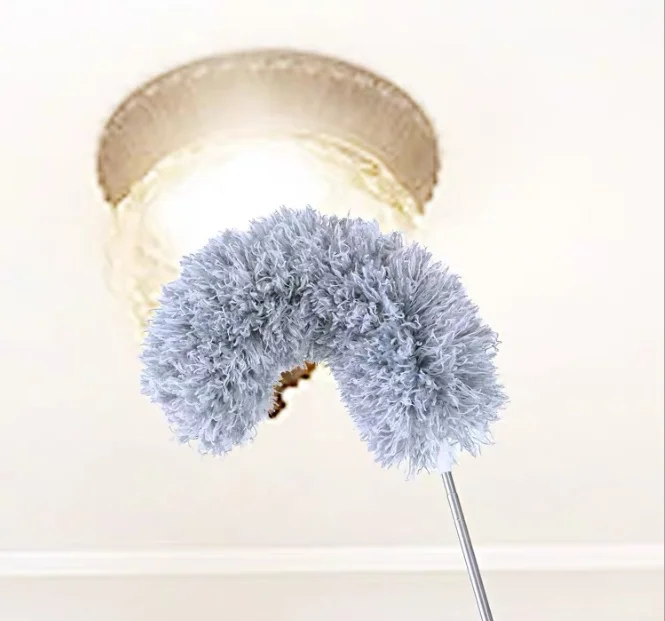 

BBA325 Home Dust Removal Sweep Dust Adjustable Feather Duster House Telescopic Rod Ceiling Cleaner Tool