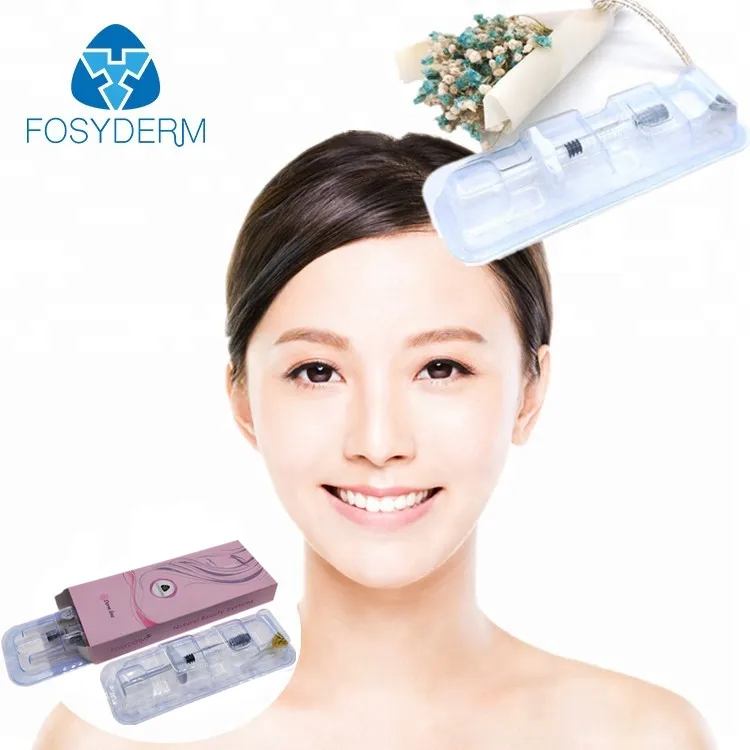 

Fosyderm Cosmetic Buy 2ml Hyaluronic Acid Injection Lip Lifting Injectable Dermal Fillers with 0.3% Lido, Transparent