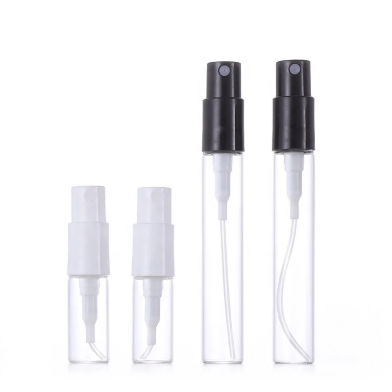 

mini clear tube glass bottle 2ml 3ml 5ml small glass vials empty perfume sample bottles with crimp spray