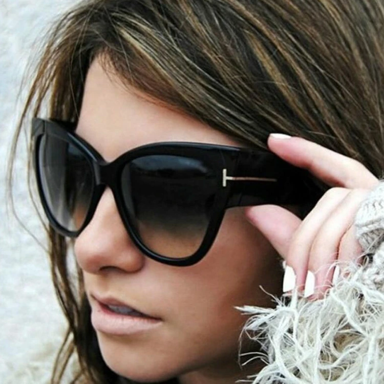 

Retro Cat Eye Women Fashion Sunglasses Brand Luxury Sun Glasses Women Shades Over Sized Sunglasses, As pictures or customized color