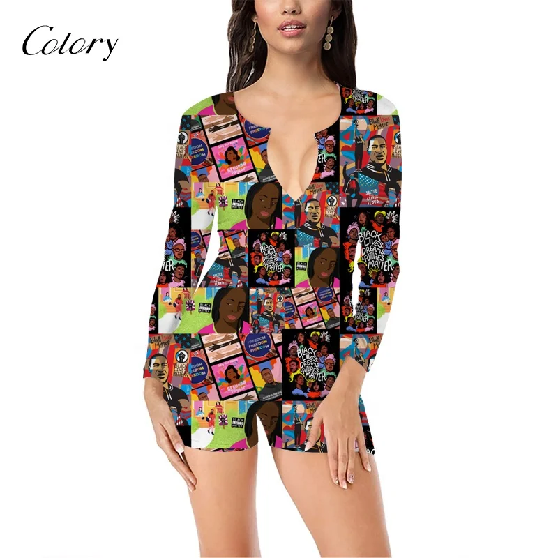 

Colory Black Lives Matter Awareness Style Casual Woman Home Wear Pyjama For Night Sleep Wear, Customized color