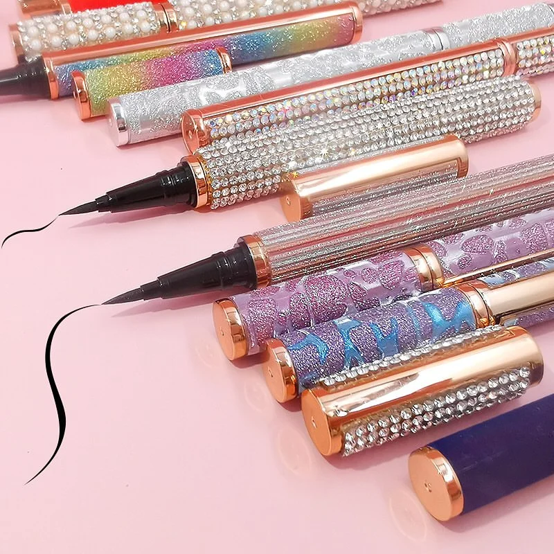 

Factory direct sale private label pencil neon matte magic glue pen eyeliner liquid, Black