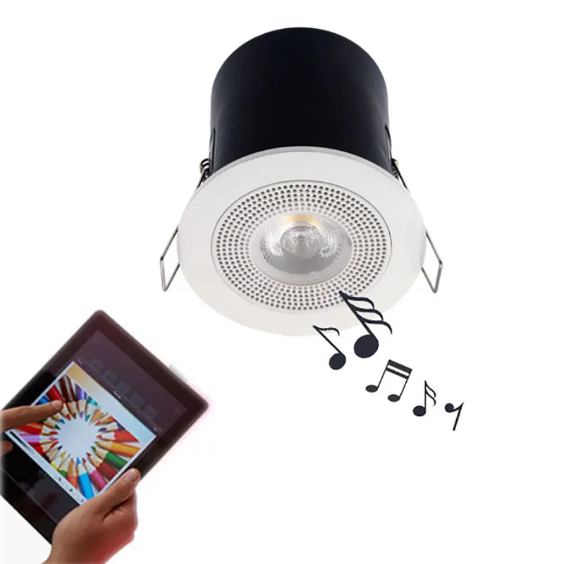 Fire rated smart led downlights ceiling light with speaker