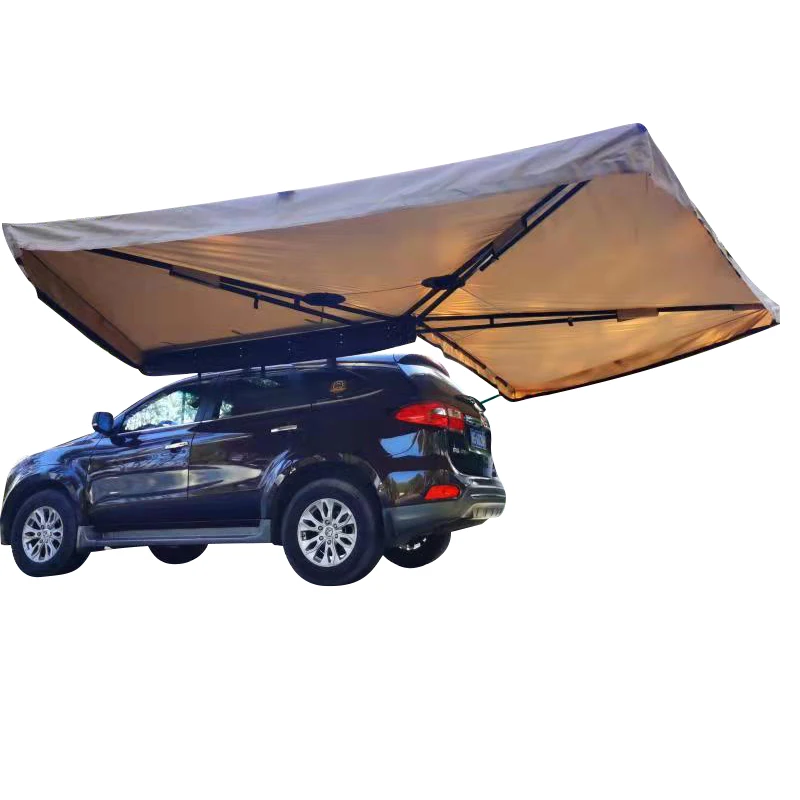 

SUV large coverage Foxwing 270 degree car side awning with Extension fan side batwing awning for outdoor camping 270 awning
