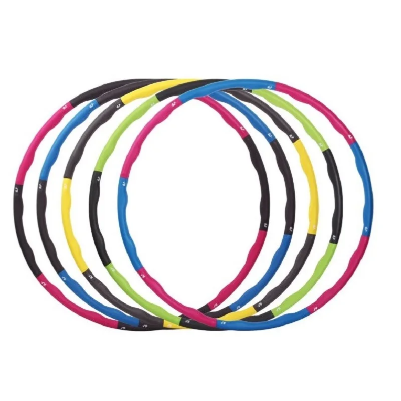 

Jointop Removable Eight-Section Weighted Foam Hula Ring Hula Fitness Hoop for Teenager and Adults, Pink+gray,yellow+gray,blue+gray,green+gray,pink+blue