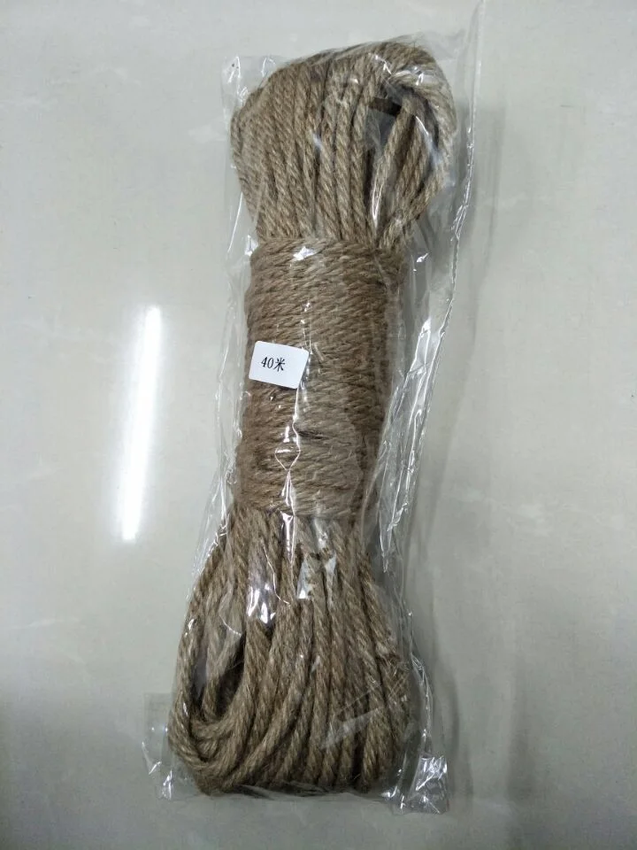 6mm Braded Braid 6 Ply Twine 3 Strands Braided Hemp Cotton Macrame 5mm