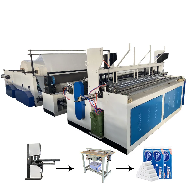

Semi automatic toilet paper making machine south africa with single roll toilet paper packing machine