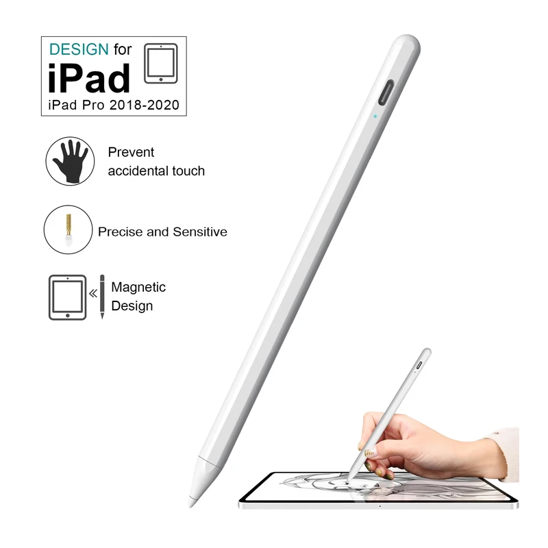 

Palm Rejection Soft Touch Custom Tablet Stylus Pen for Apple iPad