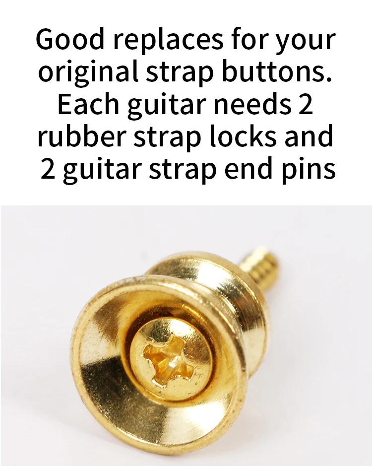 Metal Strap Lock Buttons End Pins With Mounting Screws