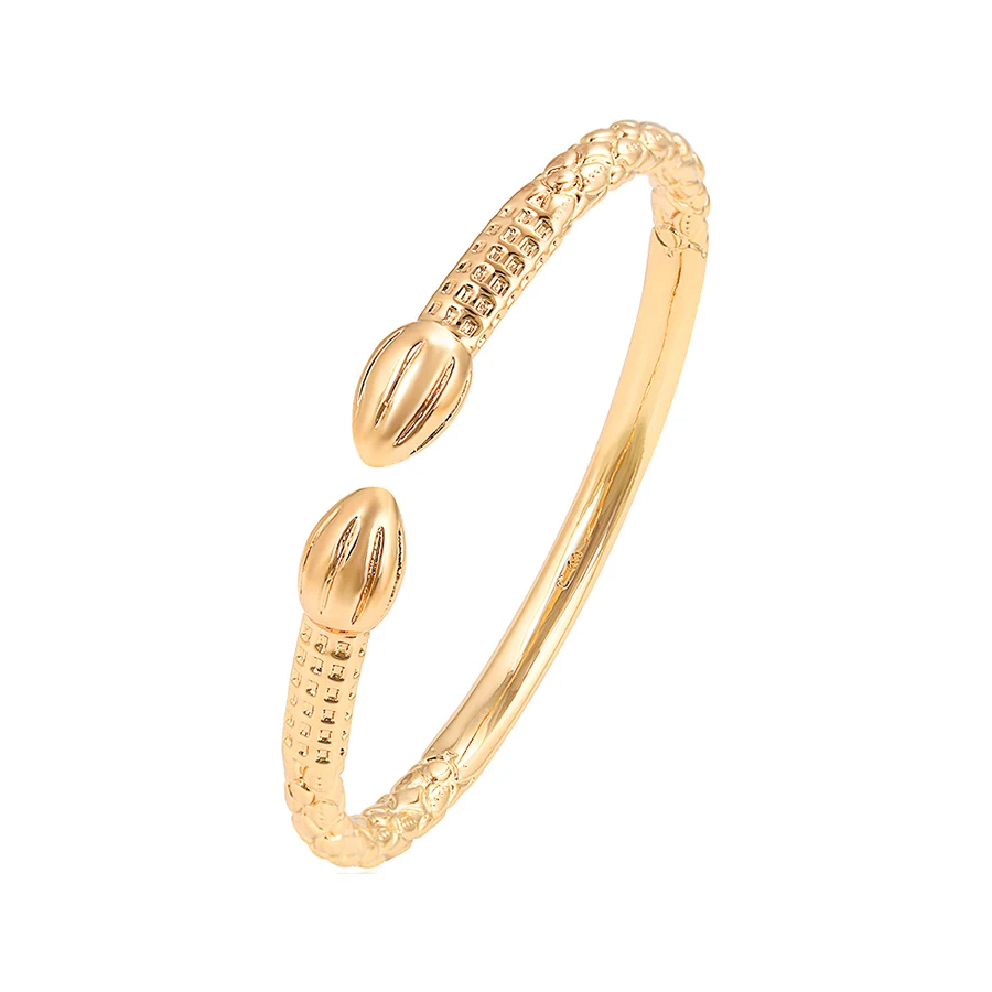

52372 xuping jewelry three-dimensional carved fashion open bracelet Premium luxury bangle for women, White