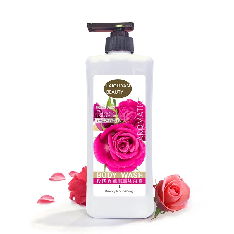 

Natural Rose Essential Oil Nourishing Body Wash Bath Cherry Blossom Essence Deep Cleansing Moisturizing Whitening Shower Gel