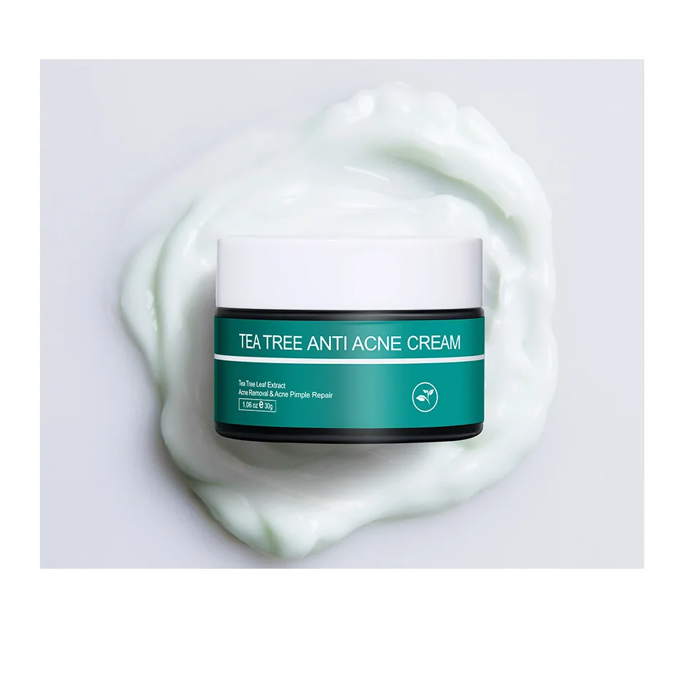

Organic Green Tea Tree Anti Acne Face Cream Natural Beauty Nourishing Skin Whitening Tea Tree Acne Scar Removal Face Cream