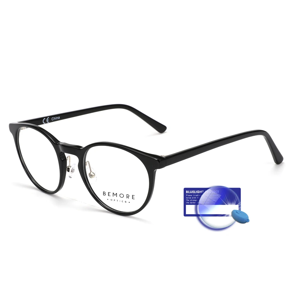

Retro Design acetate optical frame anti blue light glasses round frames optical eyeglasses unisex women men
