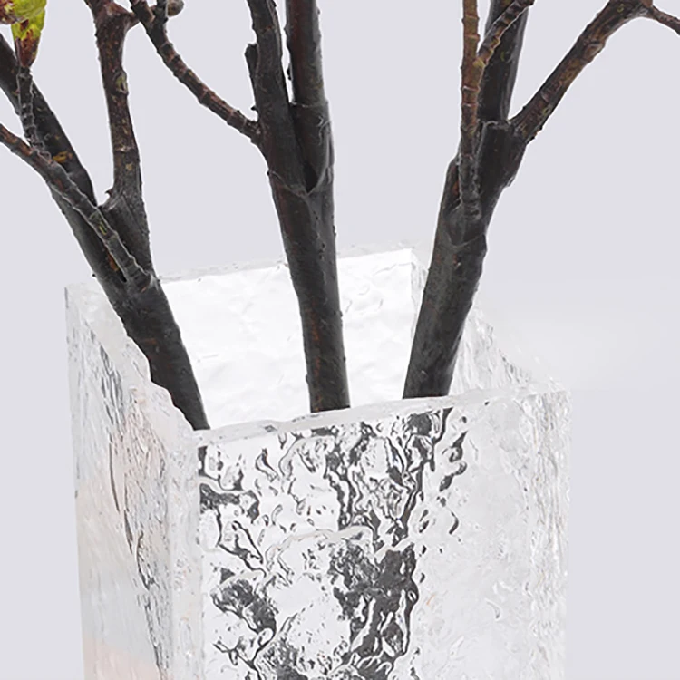 
Professional custom transparent rectangular acrylic vase upscale hotel home acrylic vase 