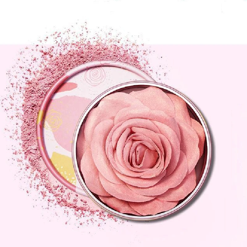 

OEM 3D rose petal blusher vegan flower blush low moq makeup private label custom logo enchanted rose beauty no logo good quality