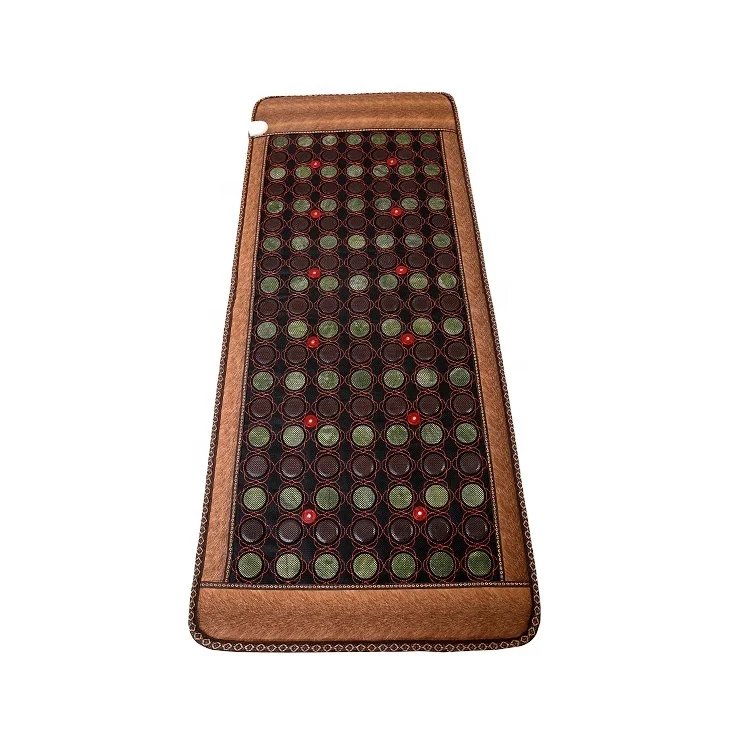 
Far infrared photons tourmaline heated stone pad bio mat jade 