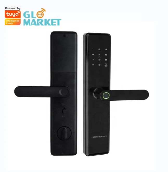 

Glomarket Tuya App Control Unlock Fingerprint Touch Smart Door Lock Unique Chip Encryption Technology Smart Door Lock