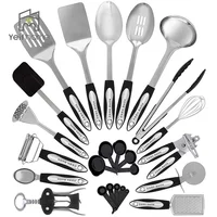 

Non Stick Camping Tools Copper Stainless Steel 24 Kitchen Cooking Utensil Set