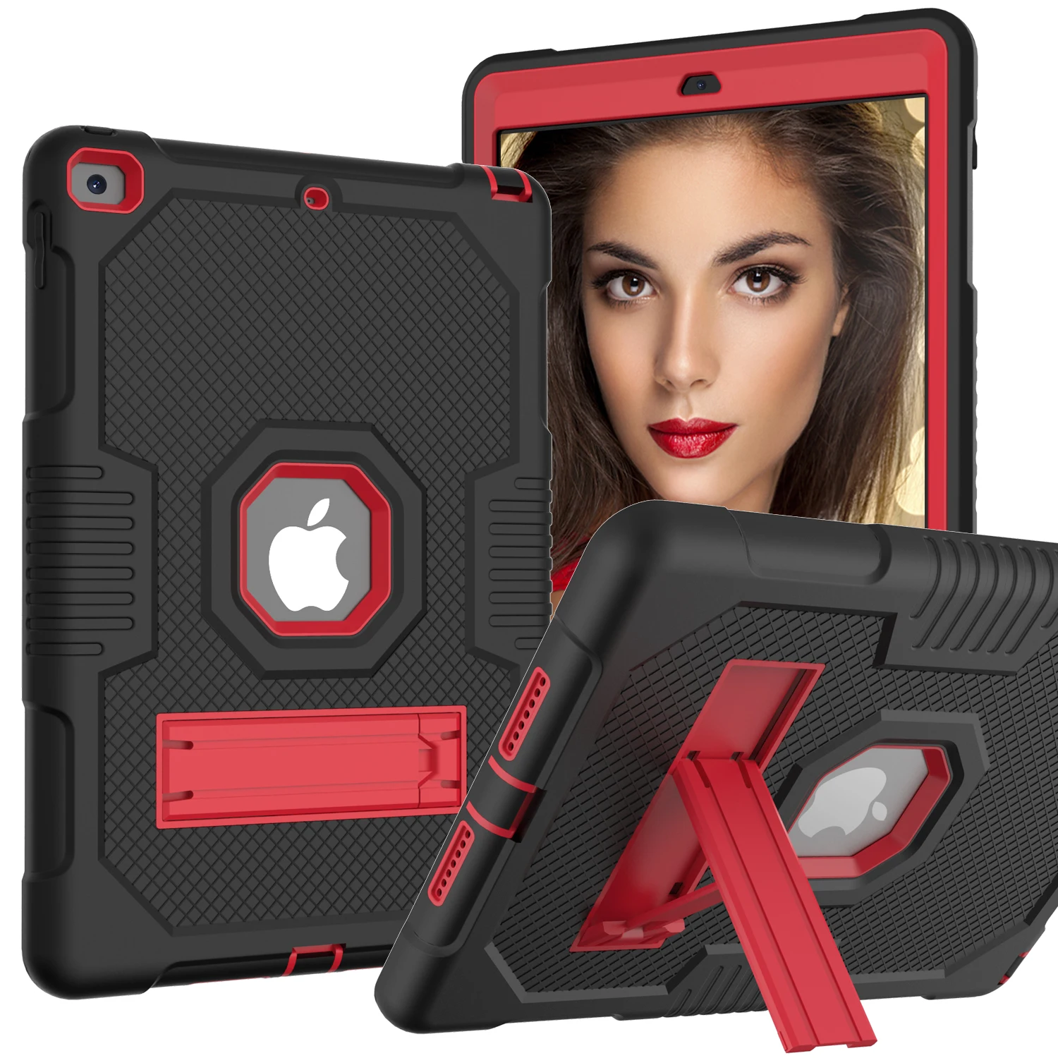 

Heavy Duty Case For iPad 10.2 Inch 2019/2020/2021 7th/8th/9th Generation Rugged Kickstand Shockproof Defender Tablet Cover