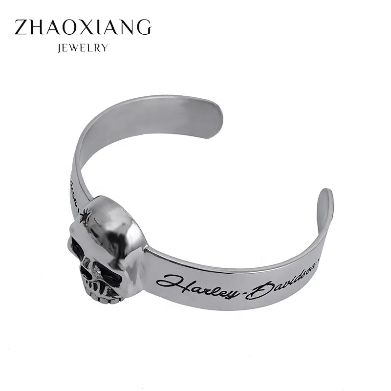 

Skull Bracelets Bangles Cuff Bracelets For Men Women 2021 New Trendy Punk Chinese Factory, Steel