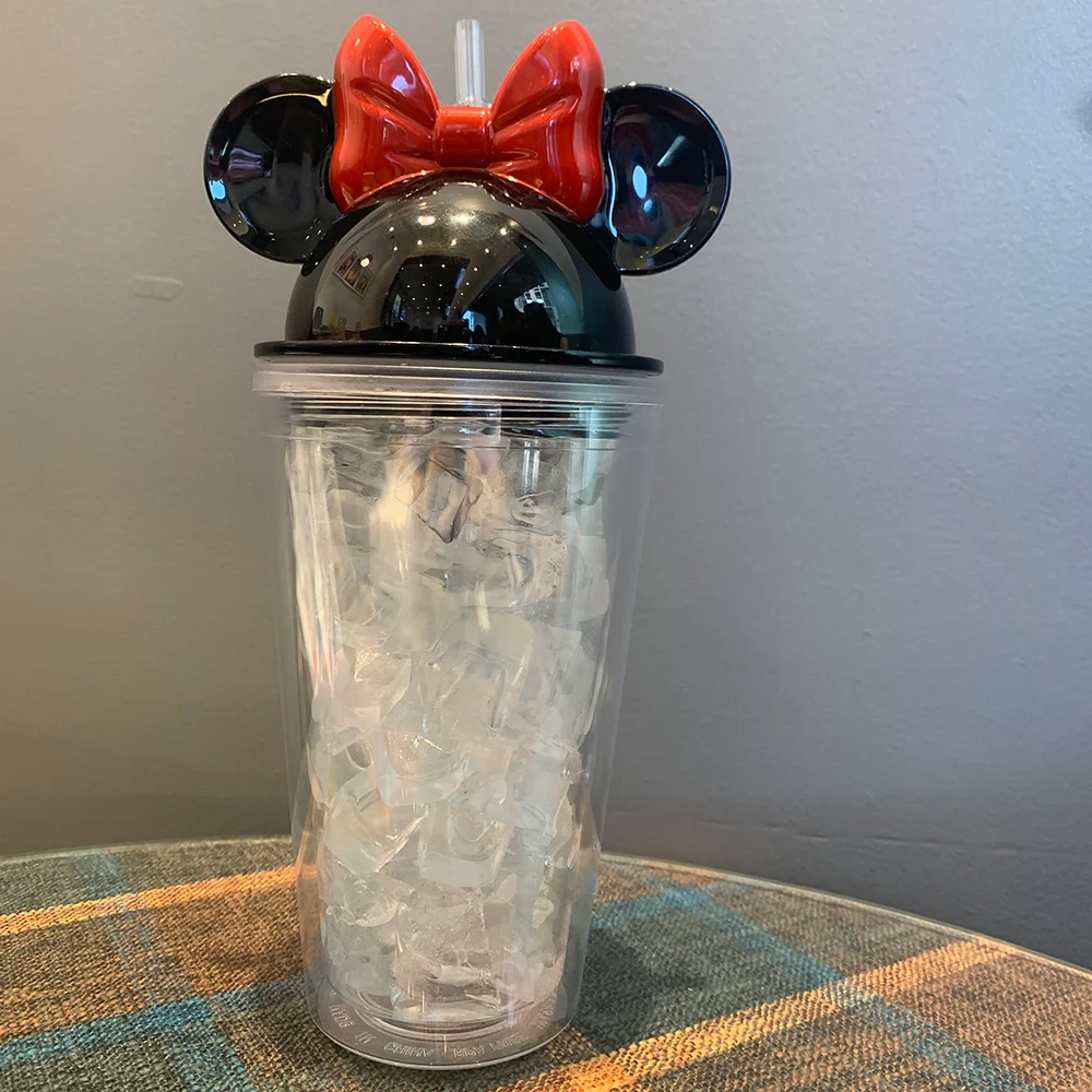 

450ml 16oz Factory Outlet Plastic Cup Minnie Mouse Shape Tumbler For Gift