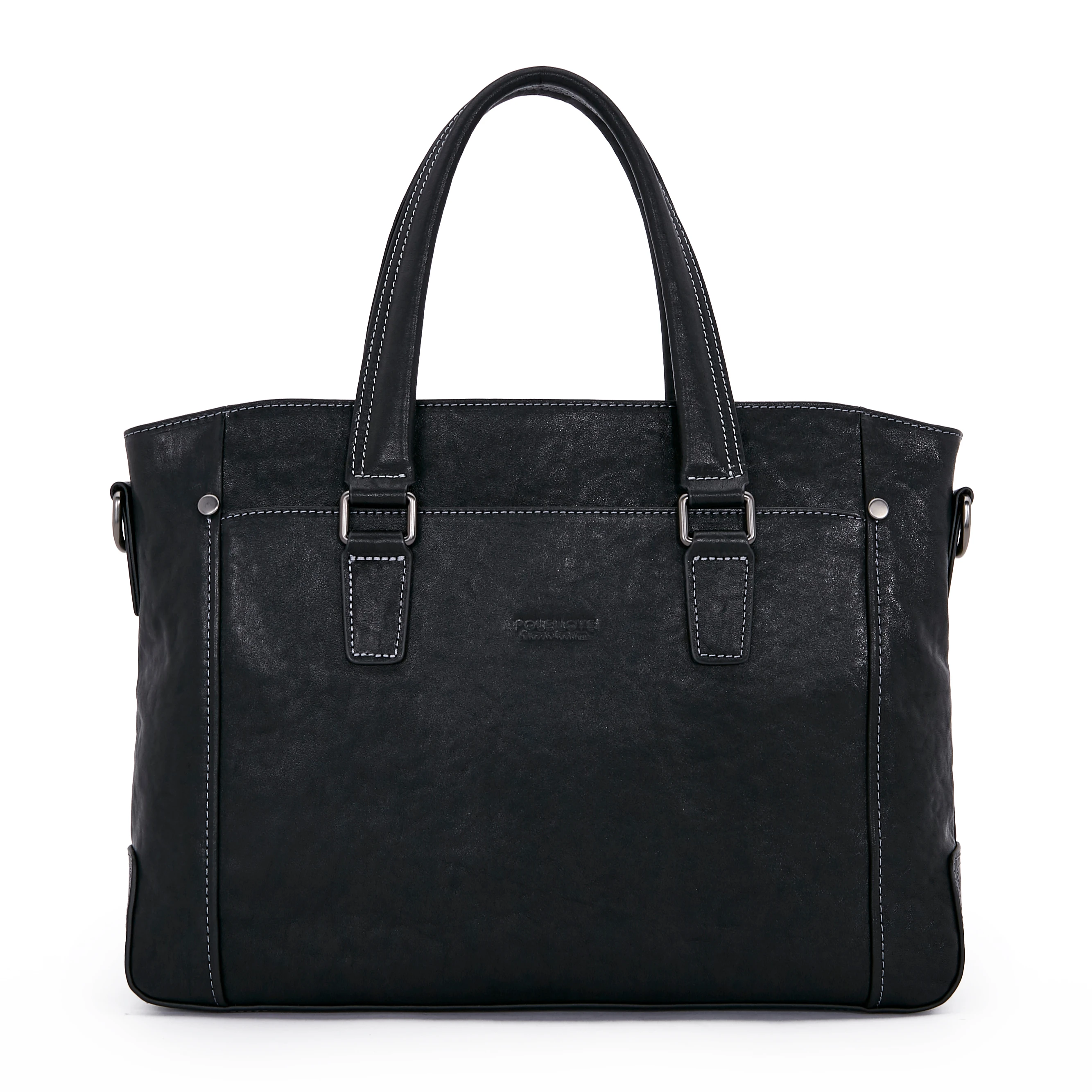 

urban elite business men handbags natural cowhide leather computer bags, Black